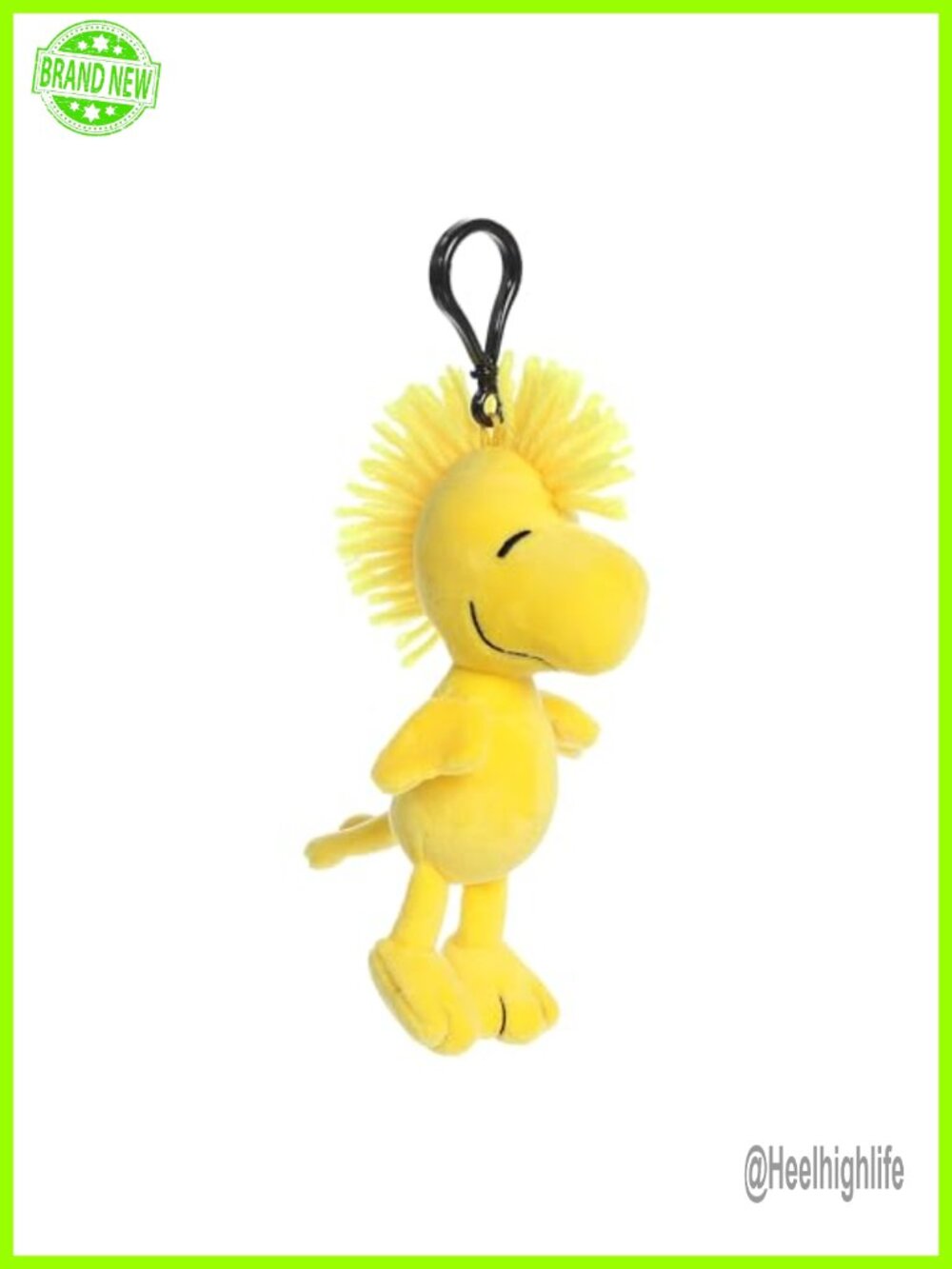 Peanuts Woodstock Clip-On Plush Keychain, Cute Bird Charm for Bags & Backpacks